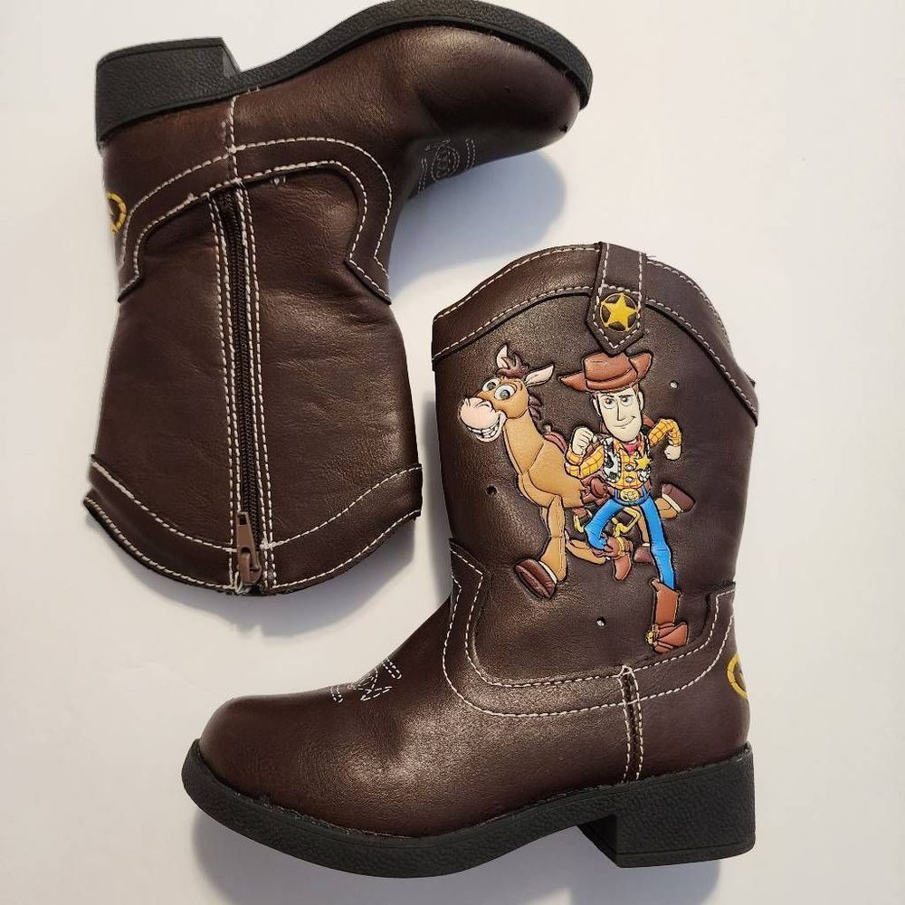 Disney Toy Story 4 Light Up Woody Toddler Cowboy Boots Size 8